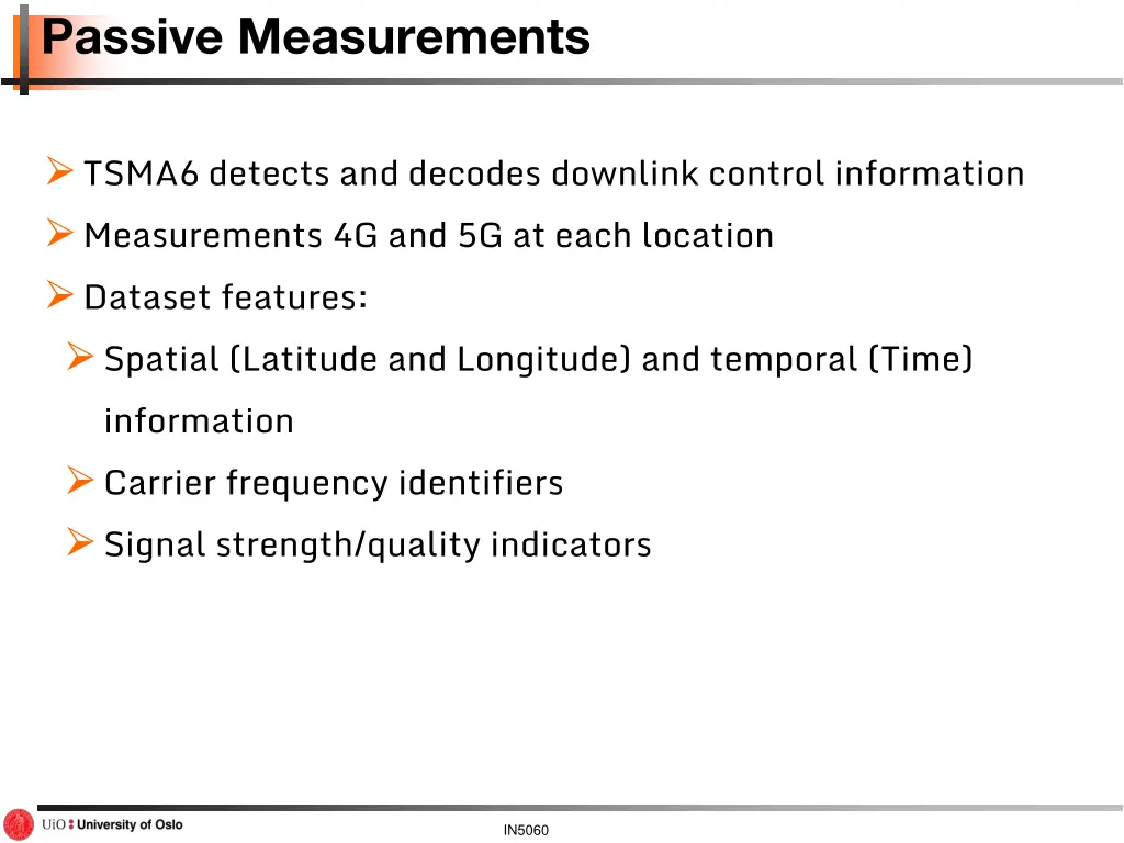 passive measurements