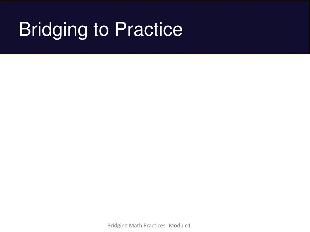 bridging to practice