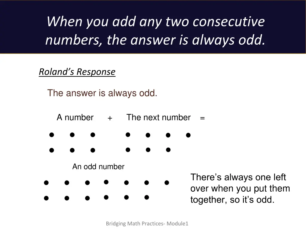 when you add any two consecutive numbers 1