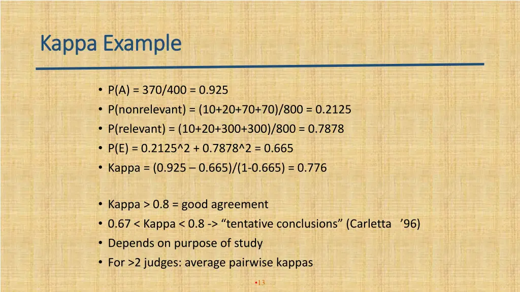 kappa example kappa example