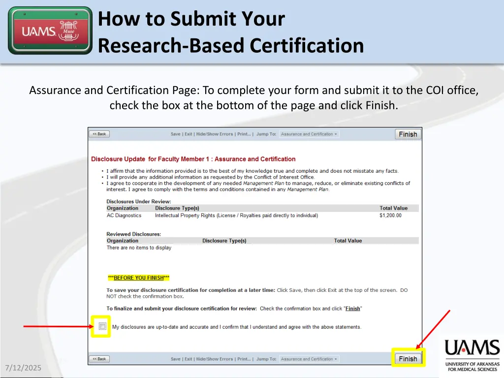 how to submit your research based certification 12