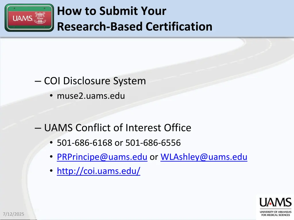how to submit your research based certification 13