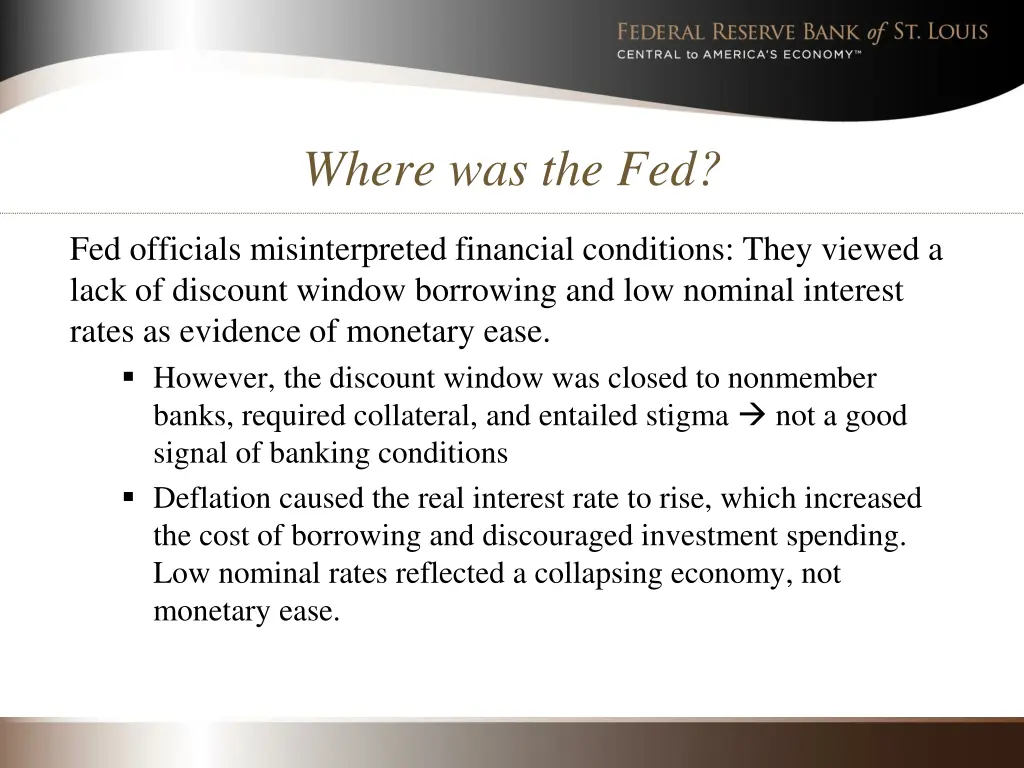 where was the fed