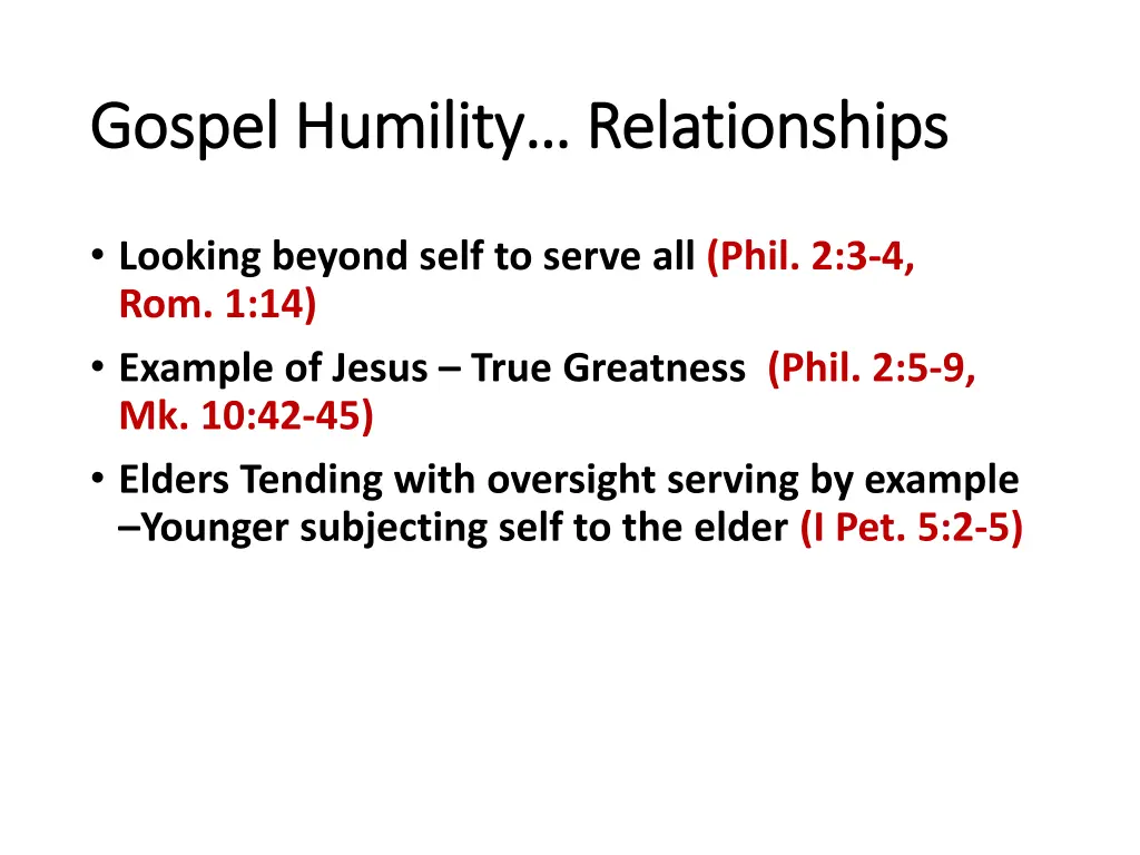 gospel humility relationships gospel humility