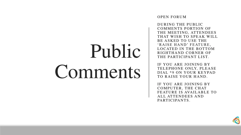open forum