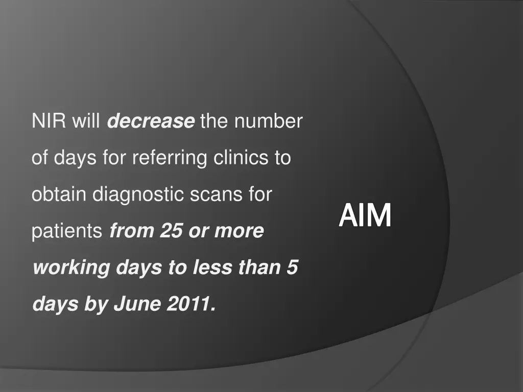 nir will decrease the number