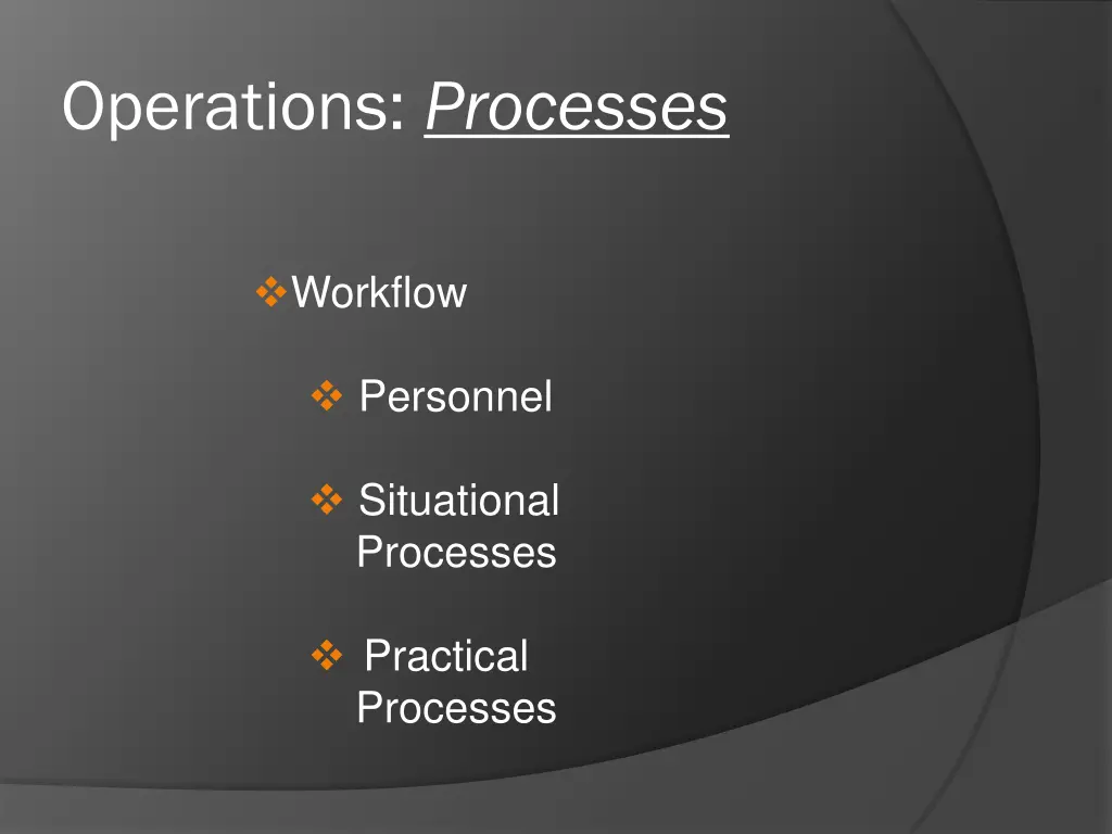 operations processes