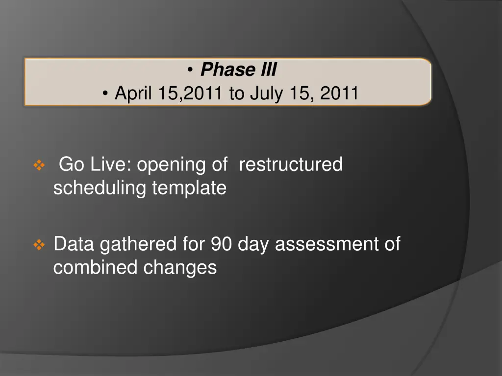 phase iii