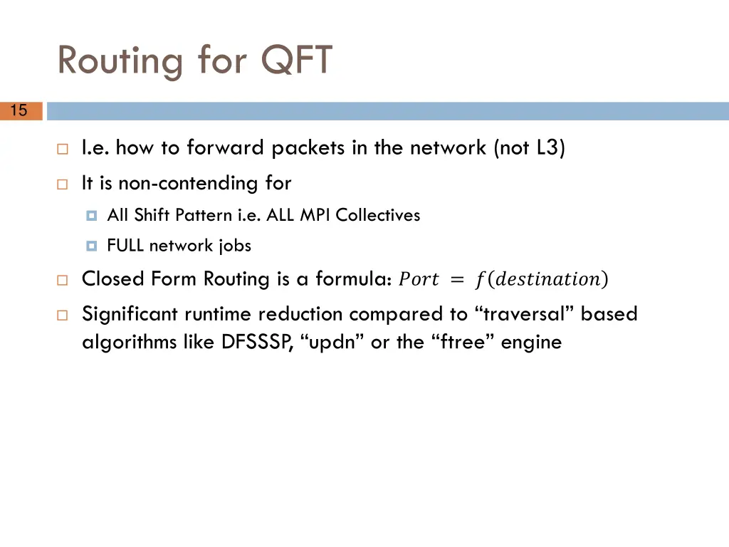 routing for qft