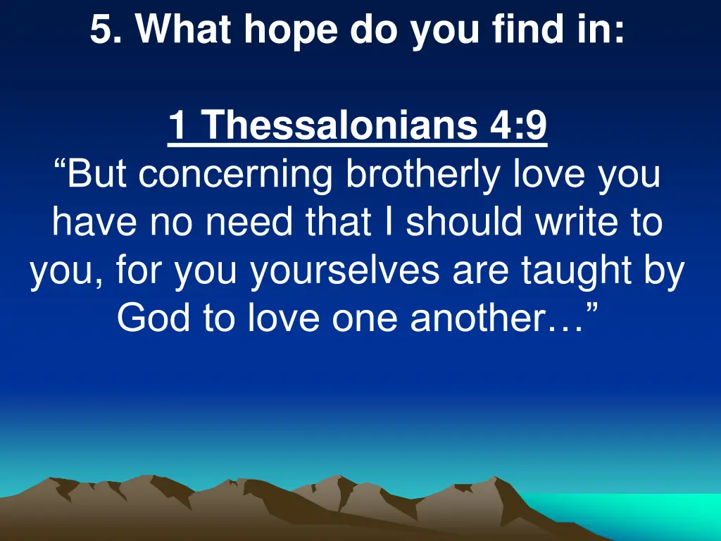 5 what hope do you find in