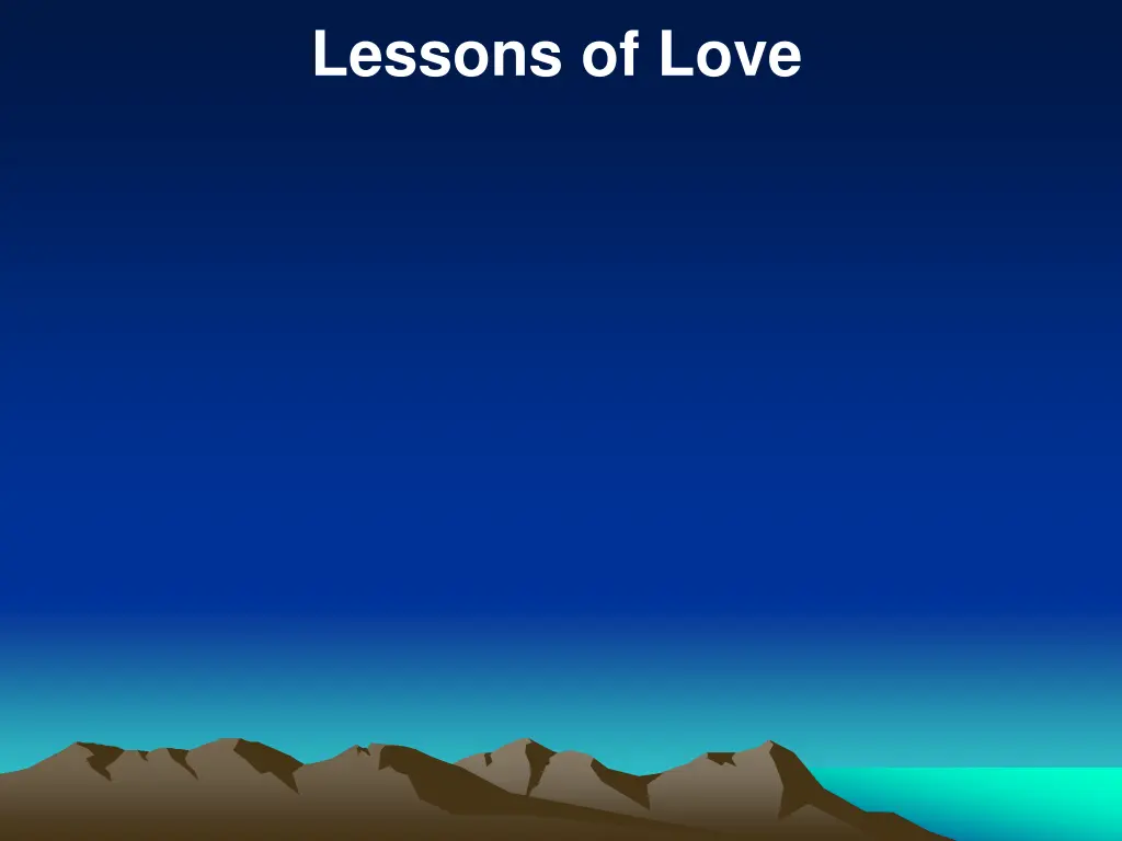 lessons of love