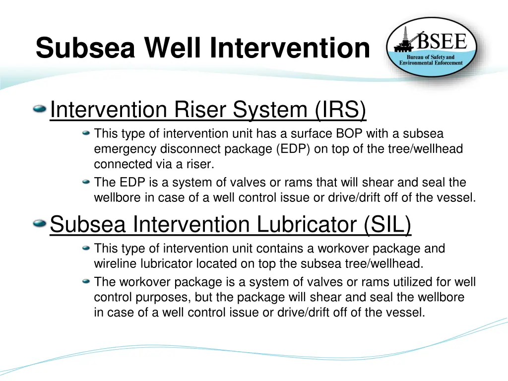 subsea well intervention 1