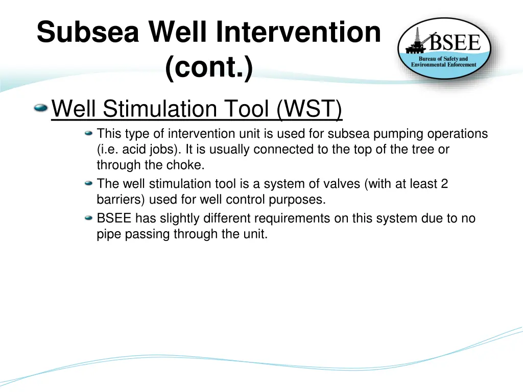 subsea well intervention cont well stimulation