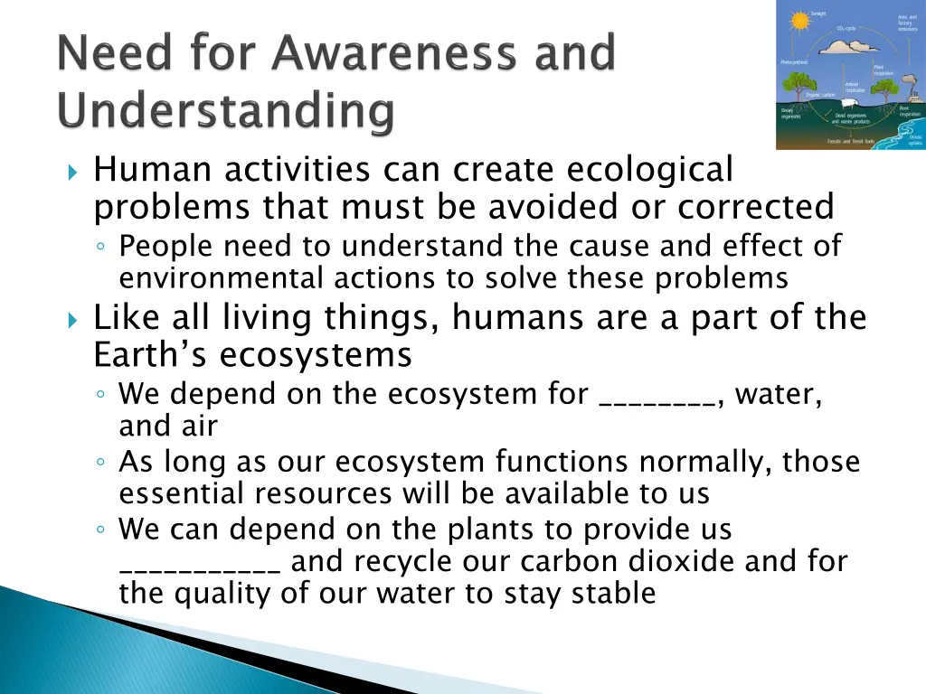 human activities can create ecological problems