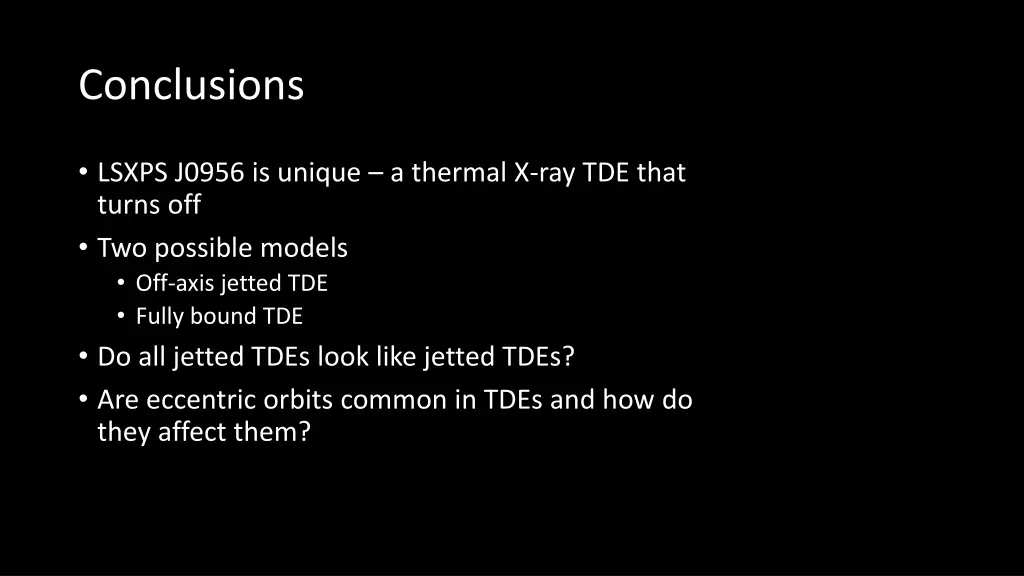 conclusions