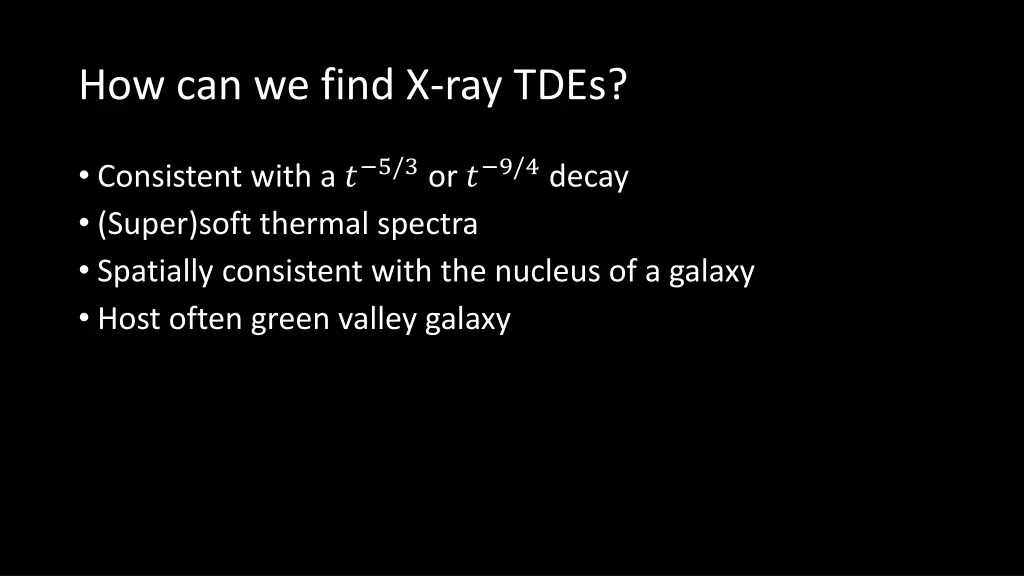 how can we find x ray tdes 2