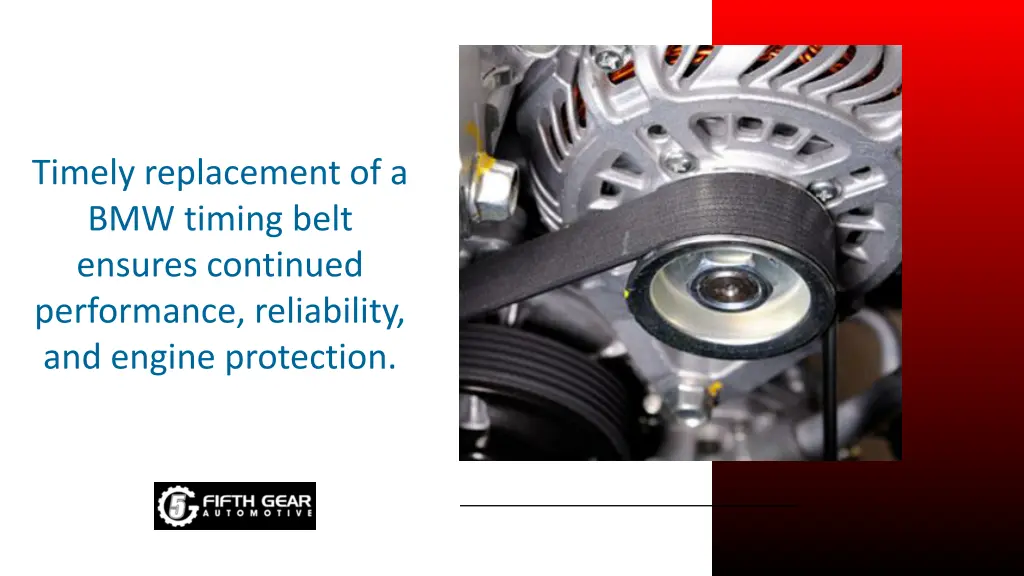 timely replacement of a bmw timing belt ensures