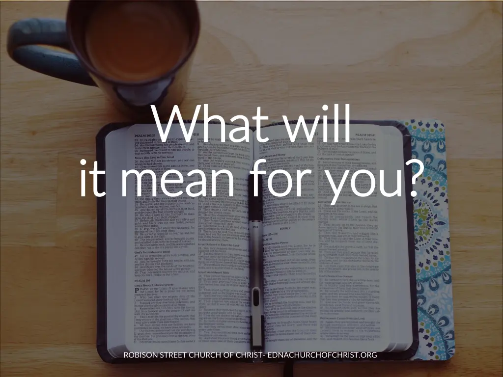 what will what will it mean for you it mean