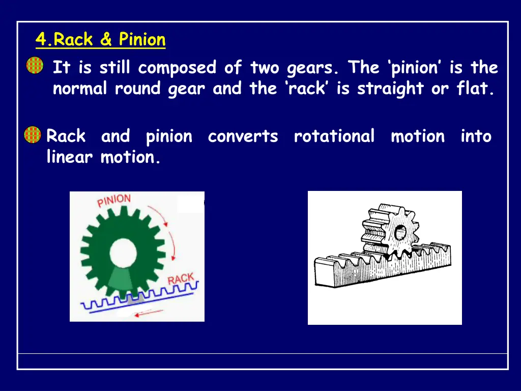 4 rack pinion it is still composed of two gears
