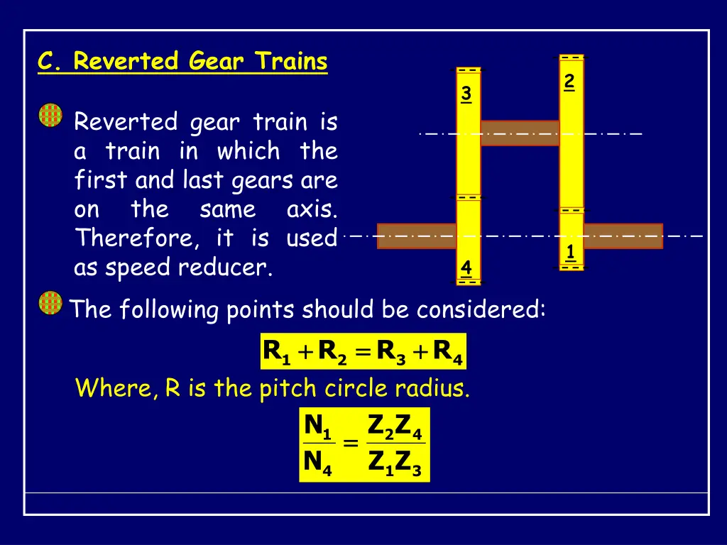 c reverted gear trains