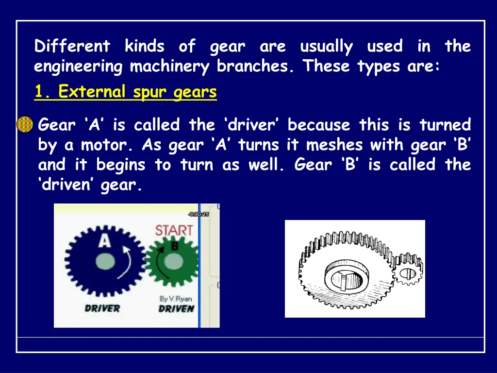 different kinds of gear are usually used