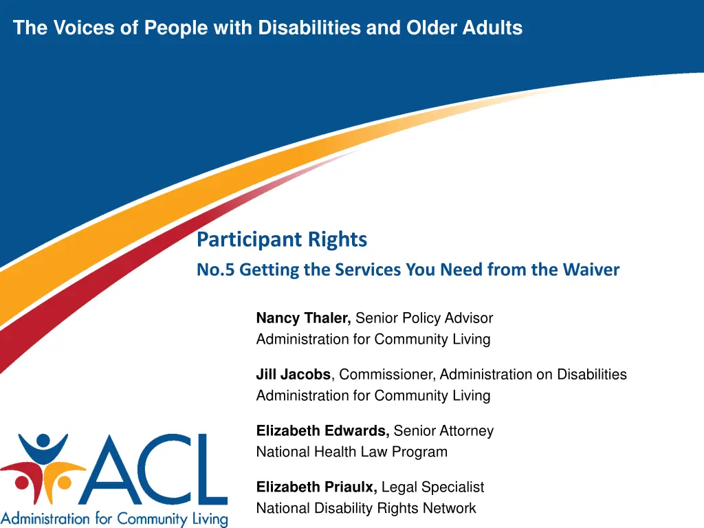 the voices of people with disabilities and older