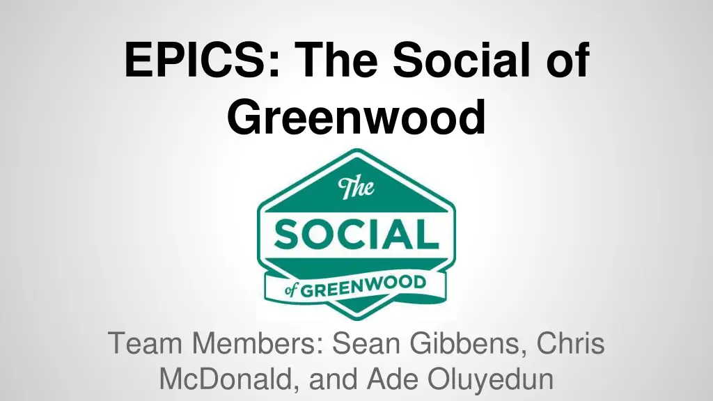 epics the social of greenwood