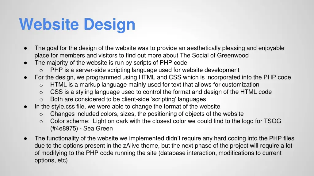 website design