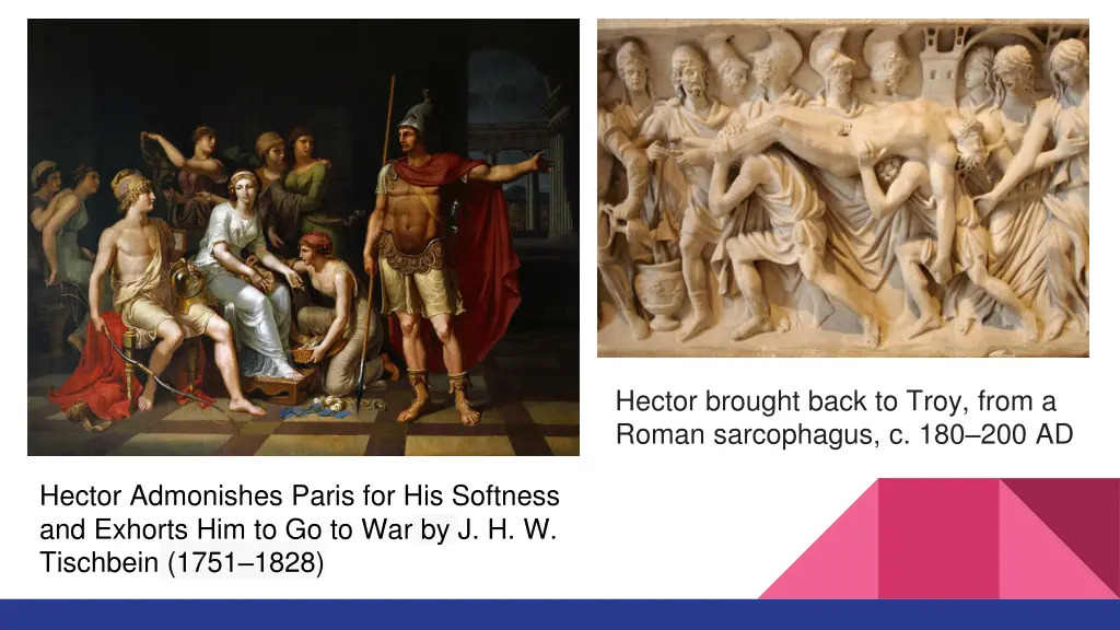 hector brought back to troy from a roman
