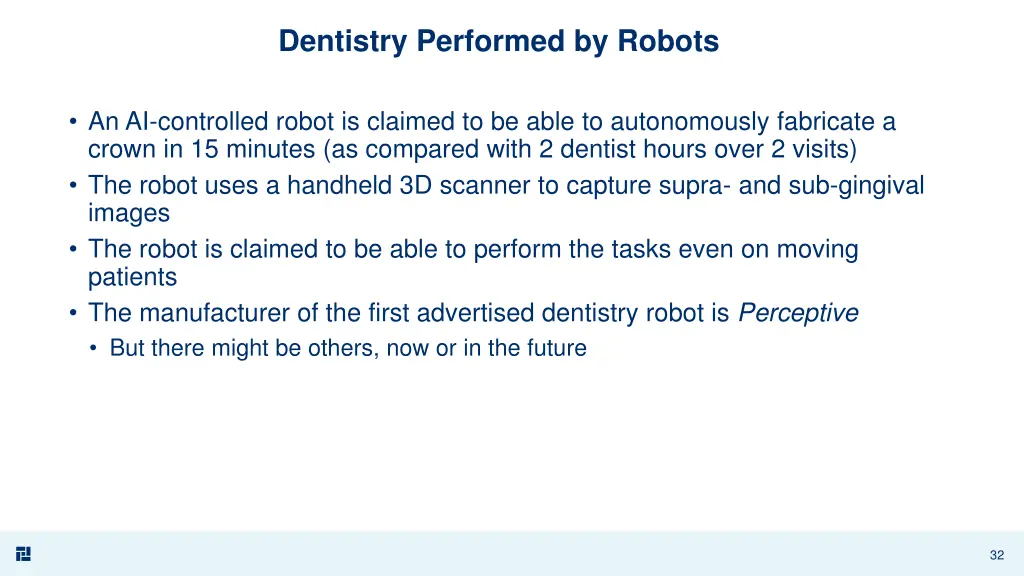 dentistry performed by robots
