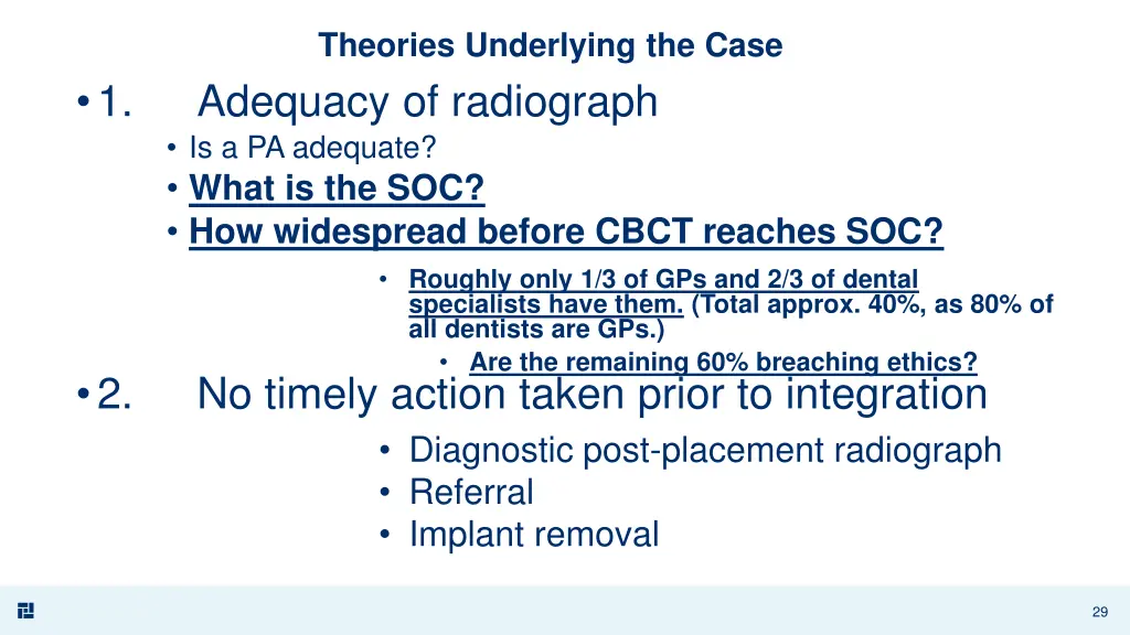 theories underlying the case adequacy