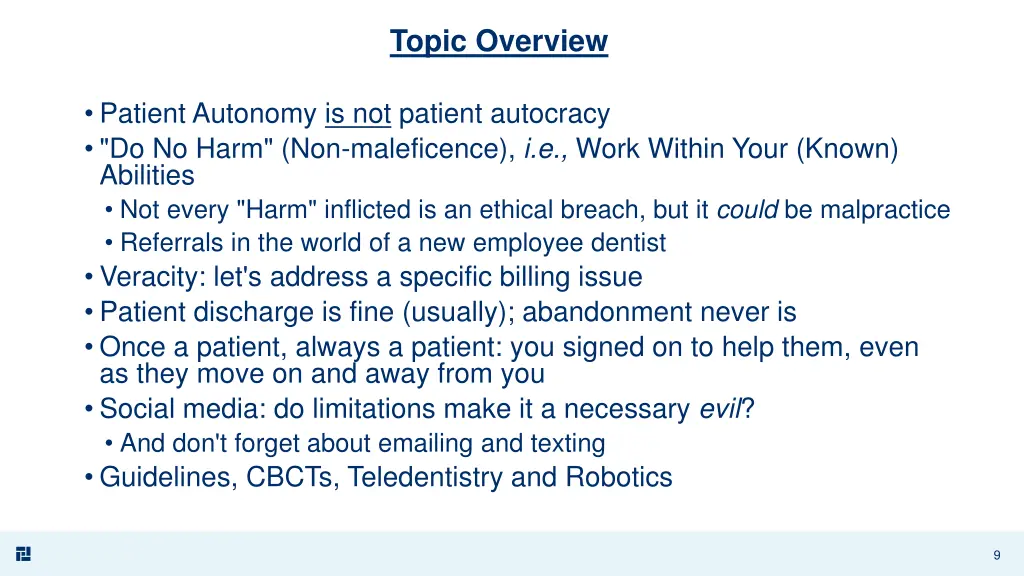 topic overview