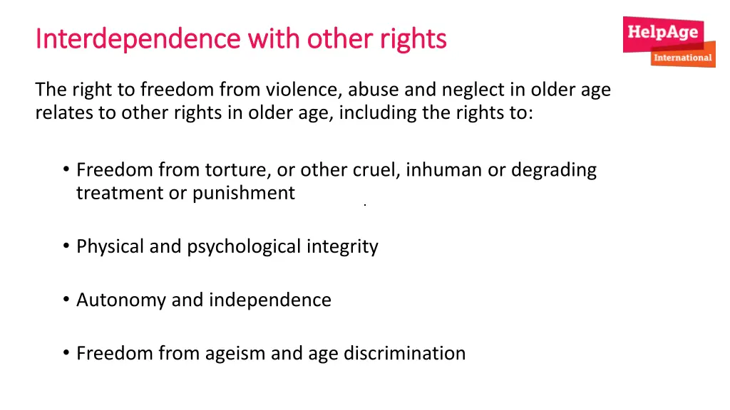 interdependence with other rights interdependence