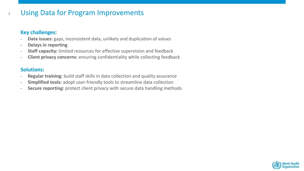 addressing challenges in m e using data