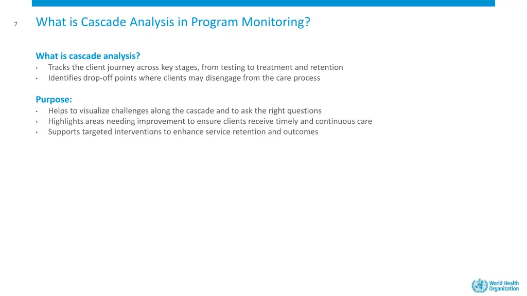 what is cascade analysis in program monitoring