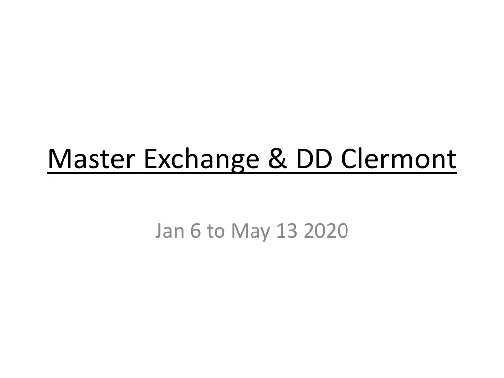 master exchange dd clermont