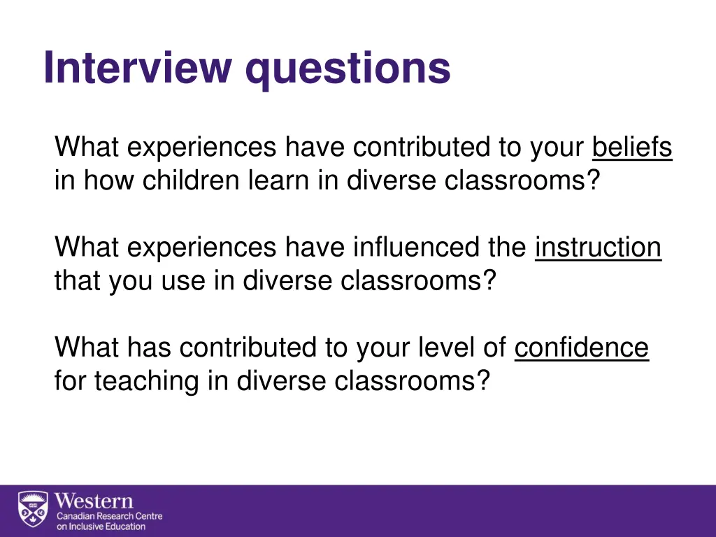 interview questions