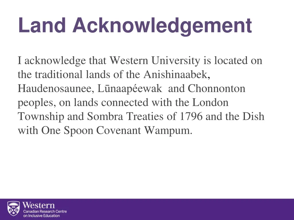 land acknowledgement