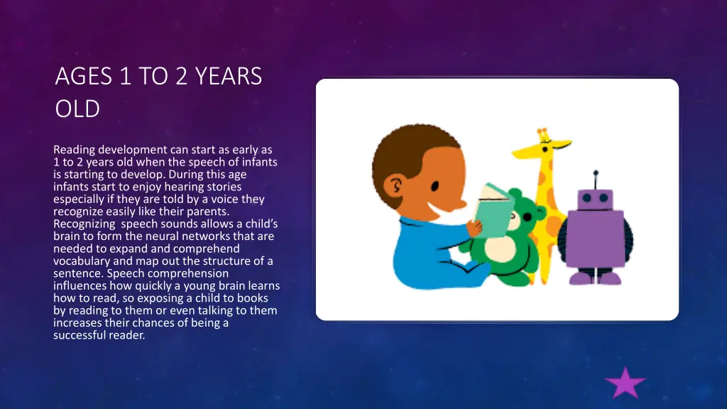 ages 1 to 2 years old