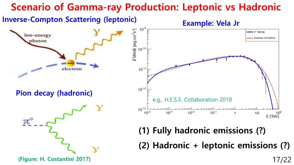 scenario of gamma ray production leptonic