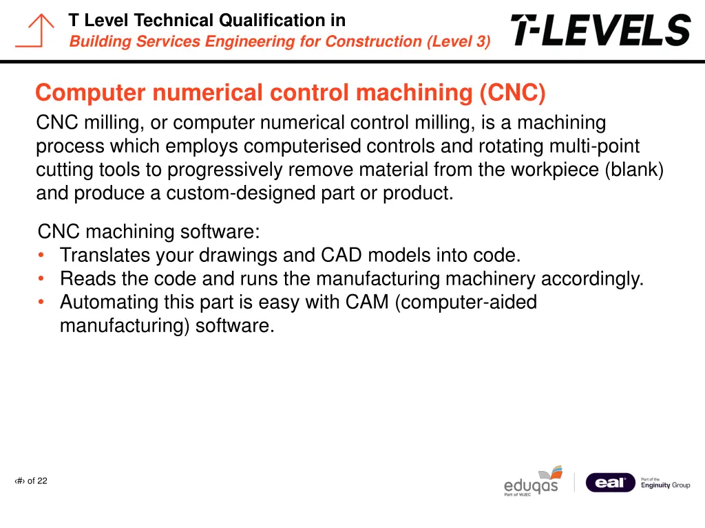 t level technical qualification in building 1