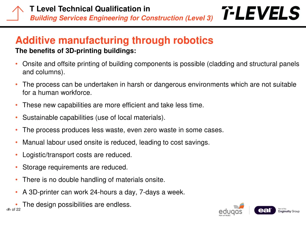 t level technical qualification in building 10