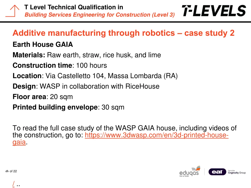t level technical qualification in building 12