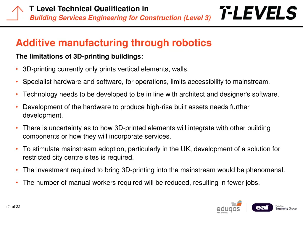 t level technical qualification in building 9