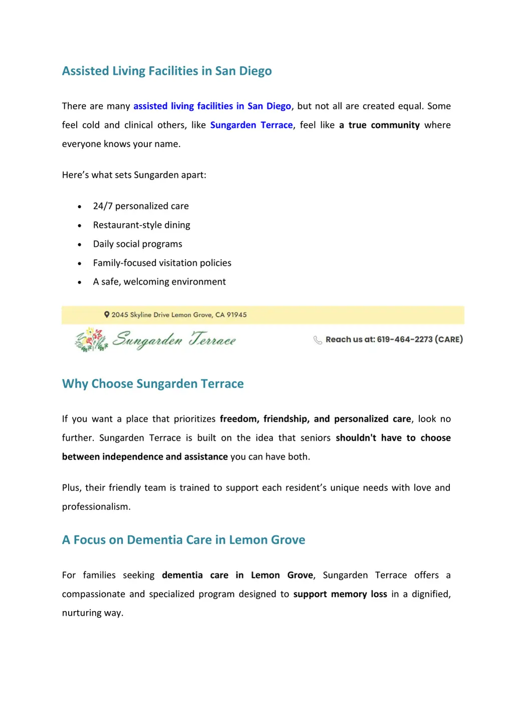 assisted living facilities in san diego