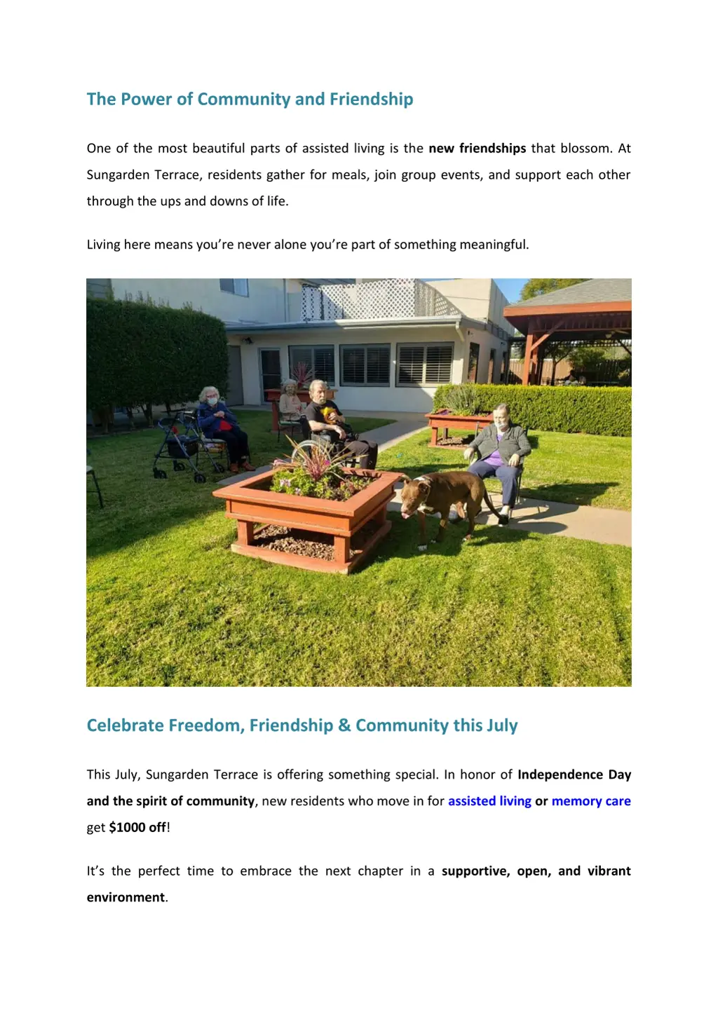 the power of community and friendship