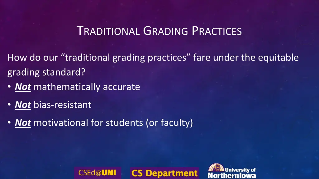 t raditional g rading p ractices