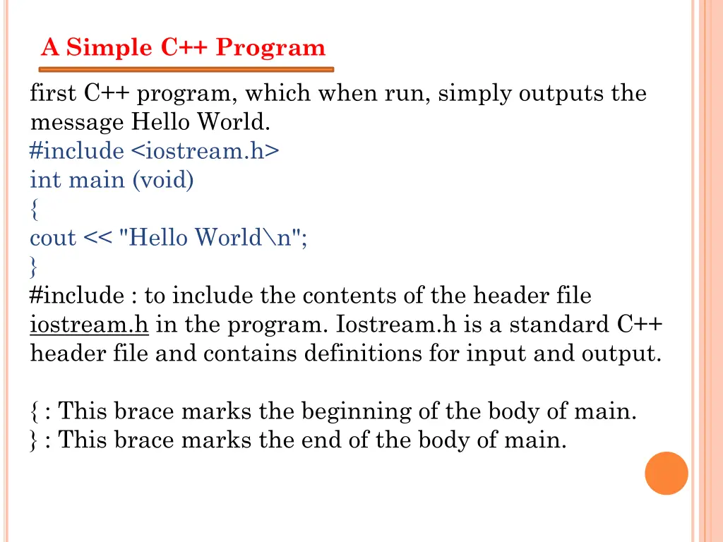 a simple c program