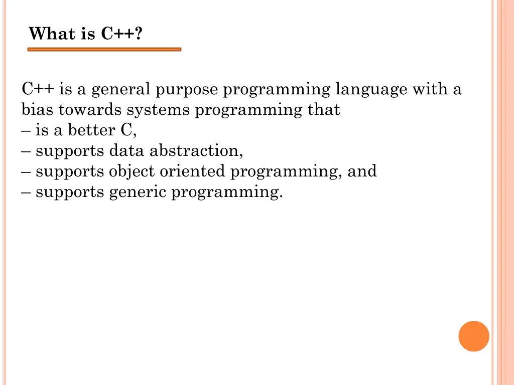 what is c