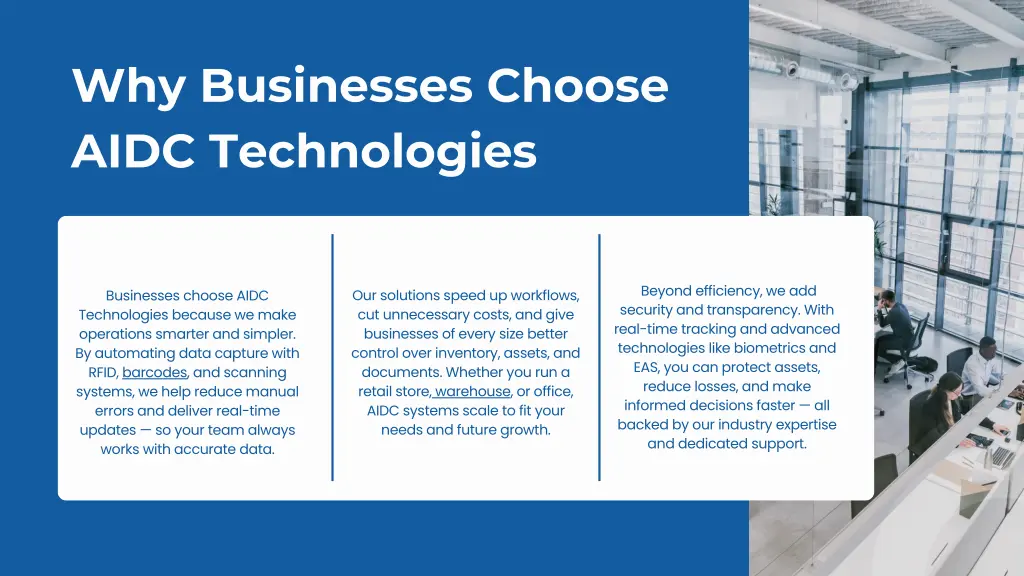 why businesses choose aidc technologies